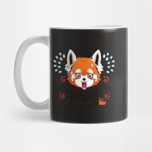 Panicked Comic Red Panda Mug